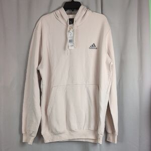 Adidas Men's Cream Hoodie with Logo